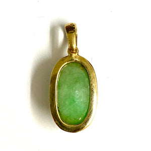 9ct Yellow Gold Jadeite Pendant