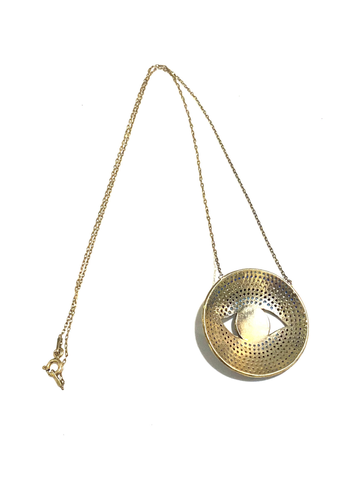 Sterling Silver Crystal Evil Eye Necklace