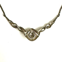 Vintage Sterling Silver Marcasite Necklace