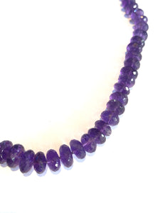 Graduated Amethyst Beaded Necklace