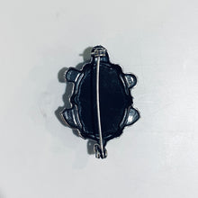 Sterling Silver Onyx Turtle Brooch