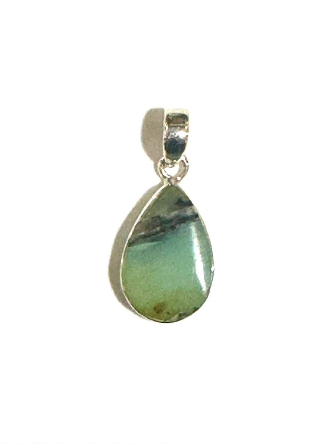 Small Moss Agate Sterling Silver Pendant