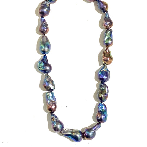 Black Tahitian Baroque Pearl Necklace