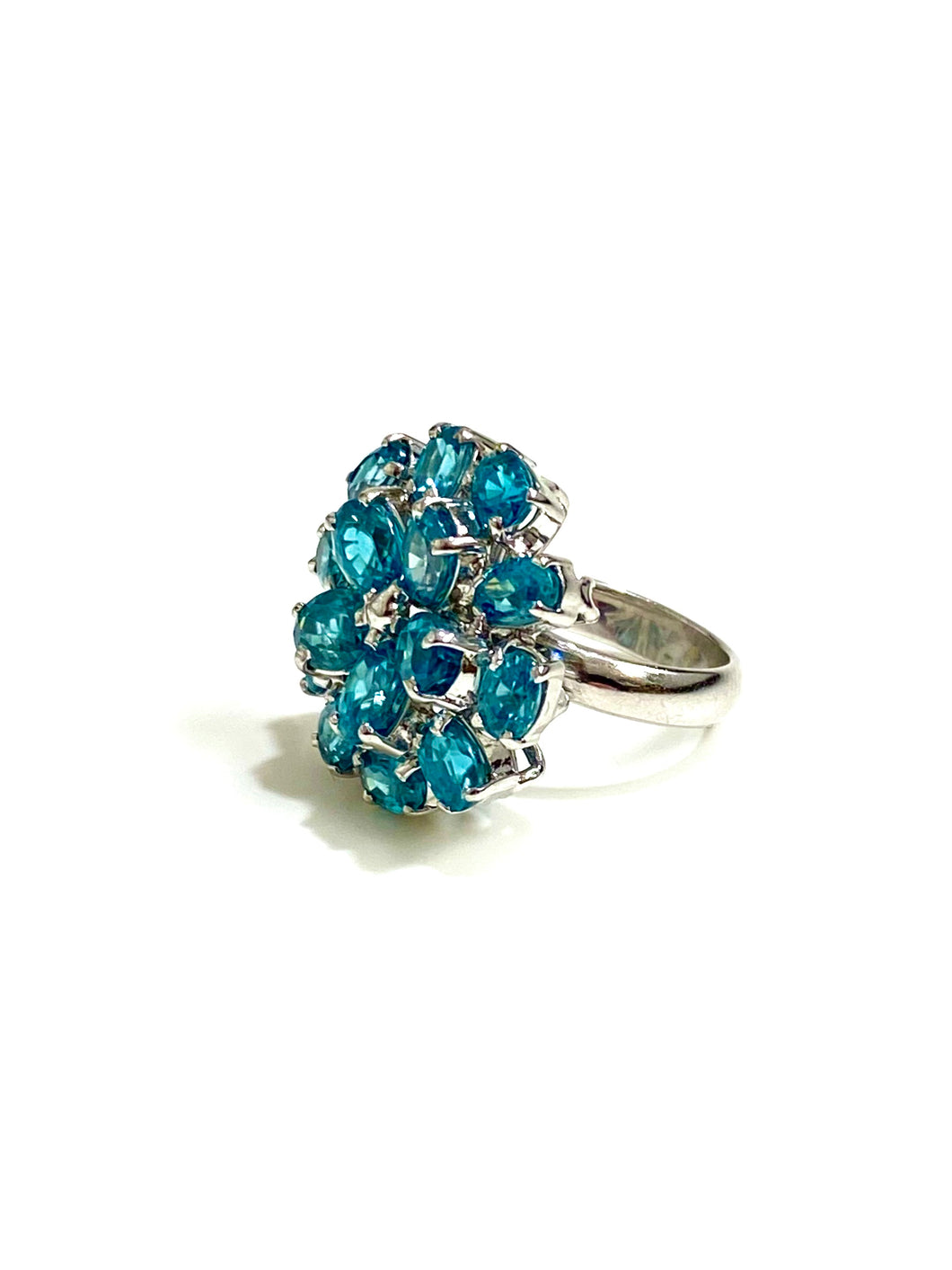 Sterling Silver Blue Zircon Ring