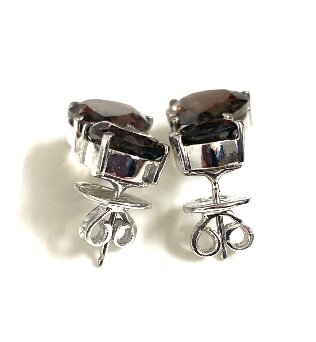 Sterling Silver Smokey Quartz Earrings