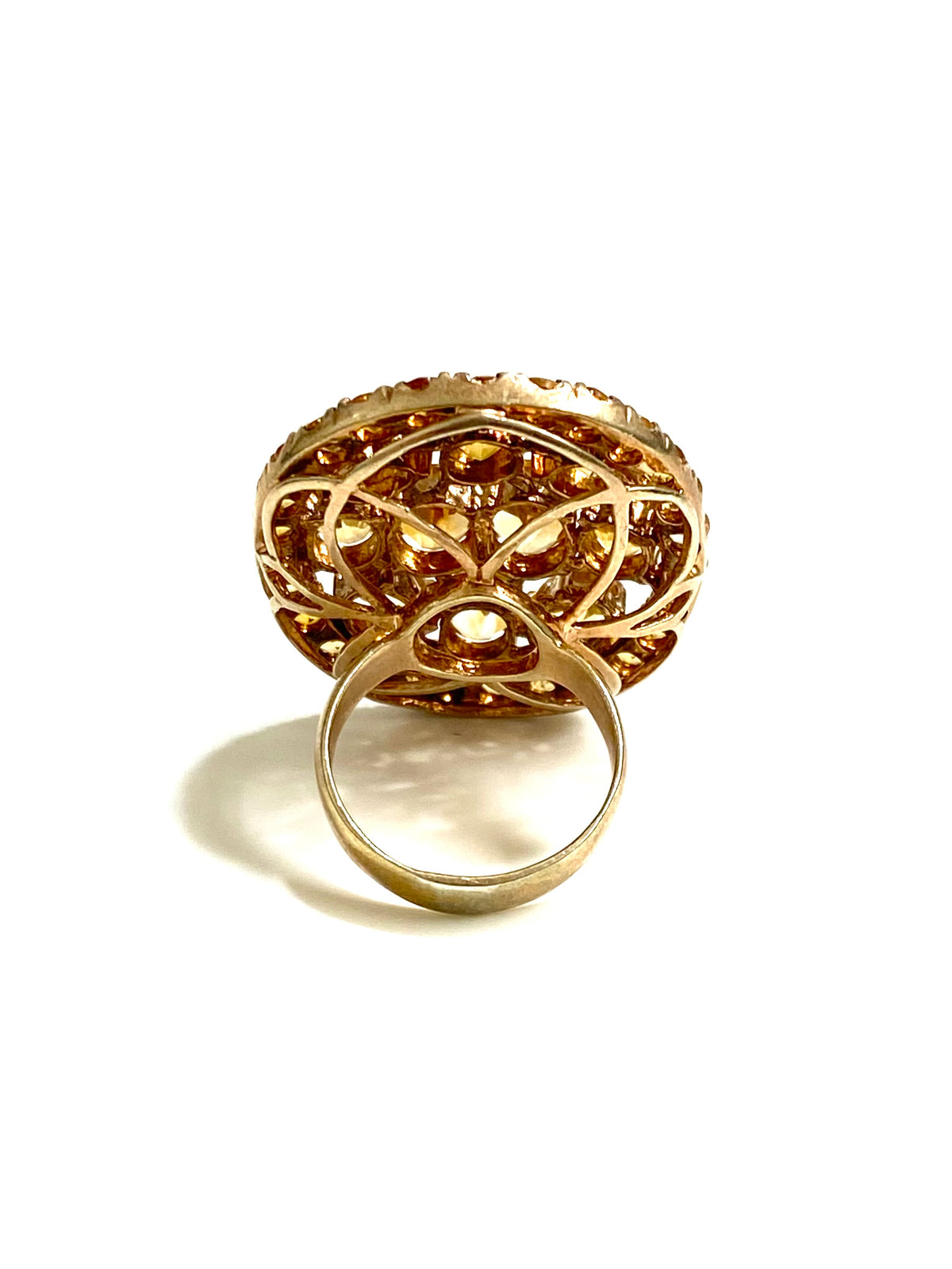 Gold Plate Sterling Silver Citrine ring