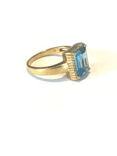 9ct Gold Swiss Blue Topaz Ring