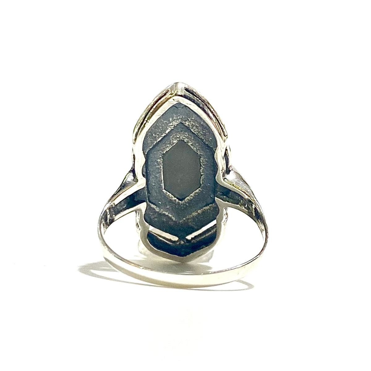 Sterling Silver Marcasite and Paua Shell Ring