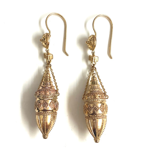 9ct Yellow Gold Etruscan Earrings