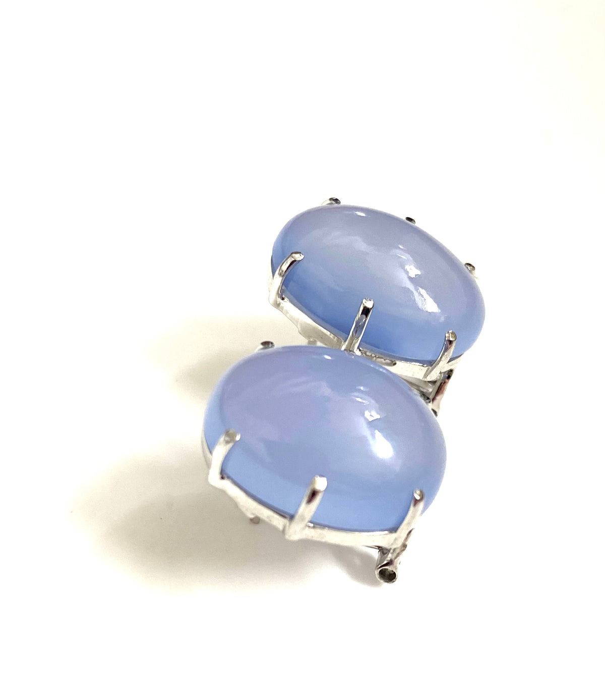 Sterling Silver Chalcedony Earrings