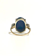 14ct Yellow Gold Opal and Diamond Ring