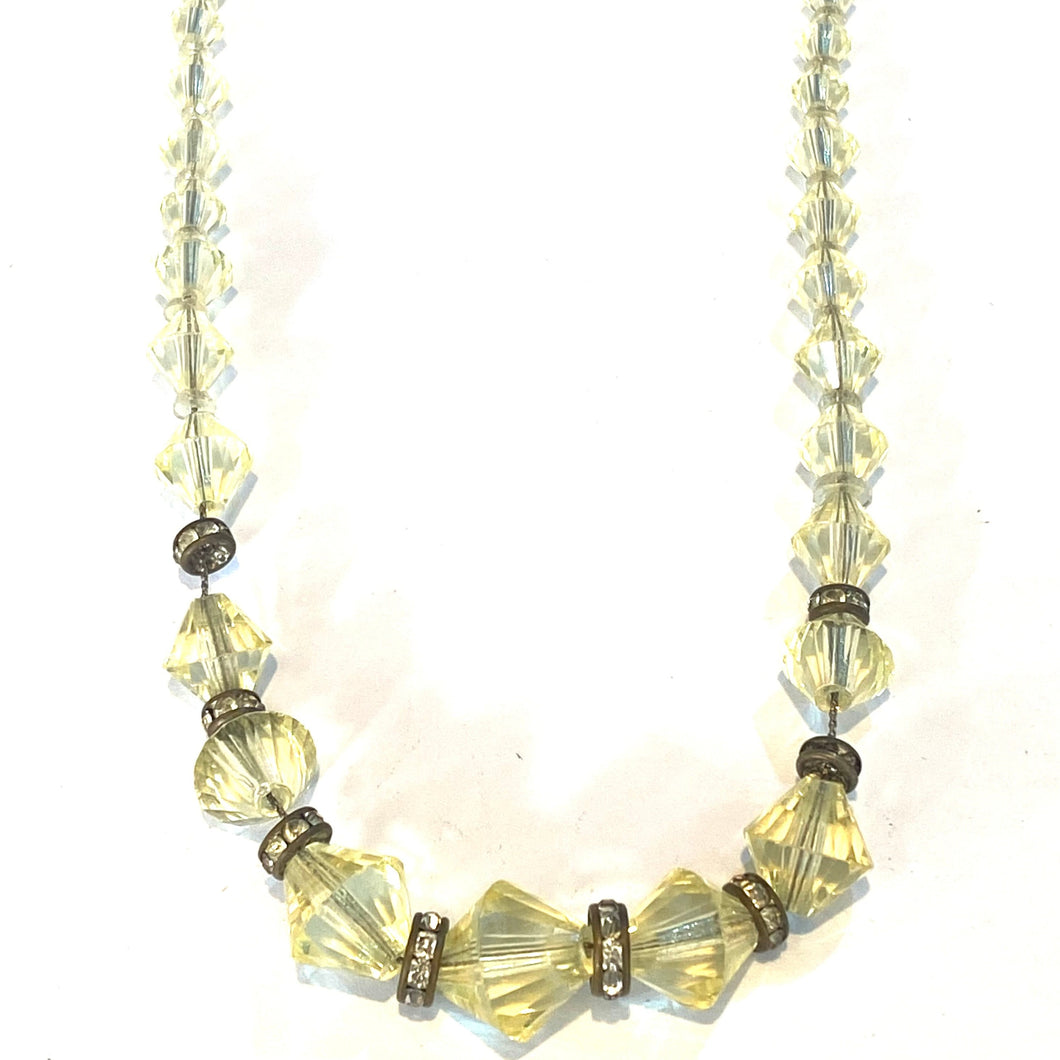Glass Beaded Necklace on Wire
