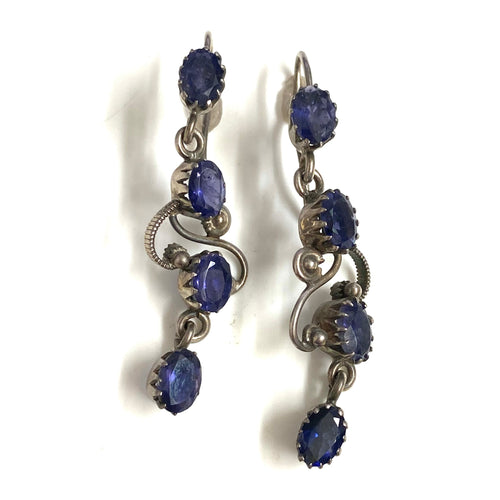 Sterling Silver Kyanite Drop Earrings