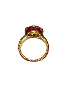 Gemstone and Enamel Ring