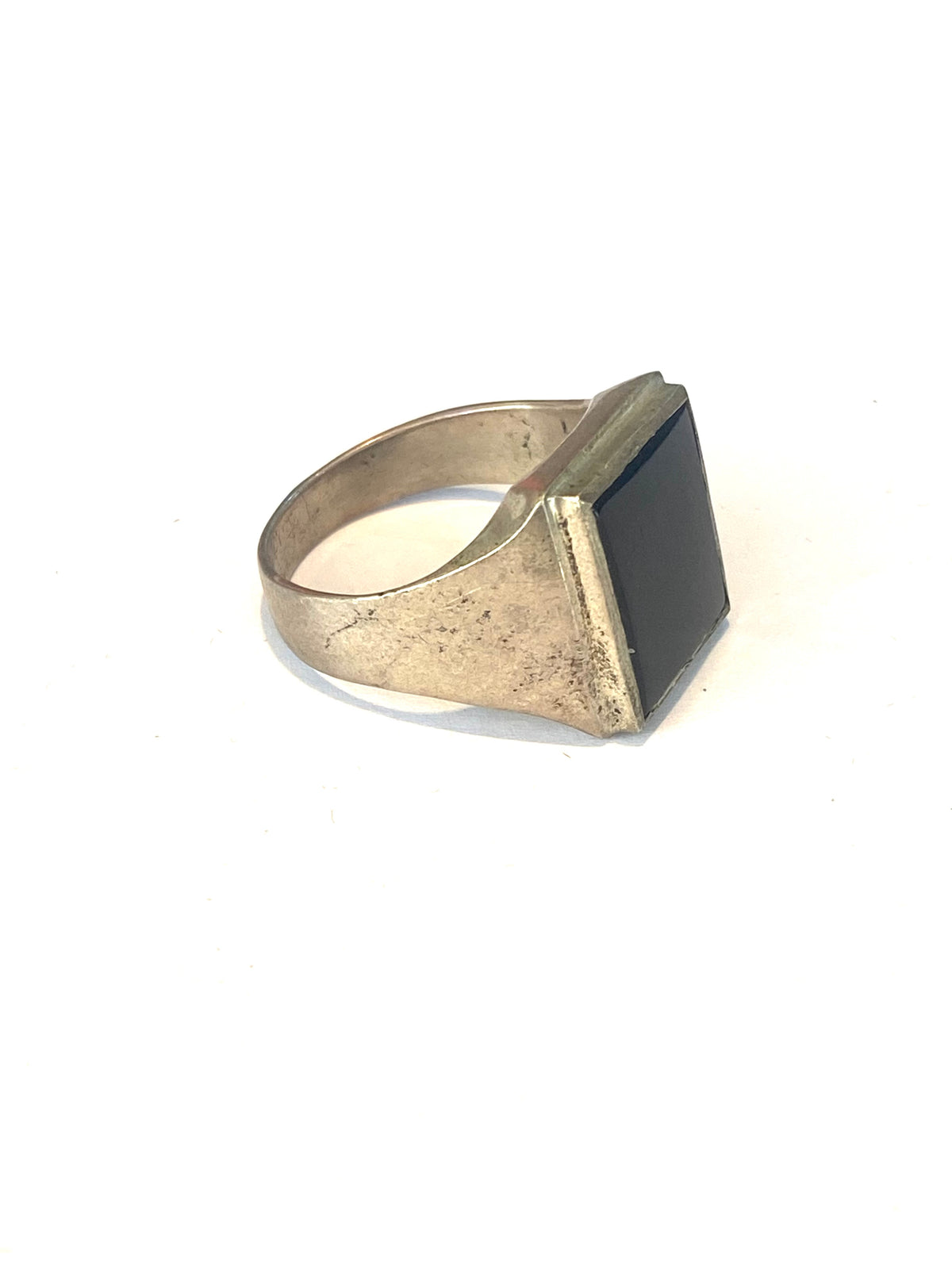 Sterling Silver Square Black Onyx Ring