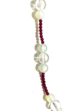 Opalite, Garnet and Rock Crystal Beaded Necklace