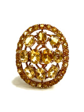 Gold Plate Sterling Silver Citrine ring