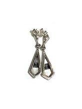 Sterling Silver Marcasite and Black Onyx Drop Earrings