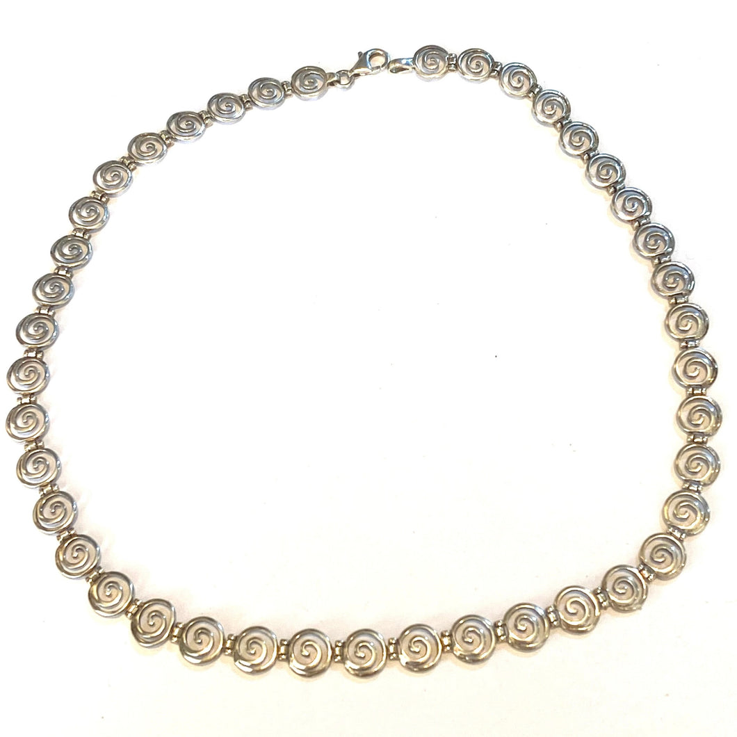 Sterling Silver Swirl Necklace