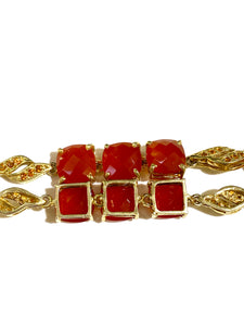 Carnelian Gold Plated Necklace