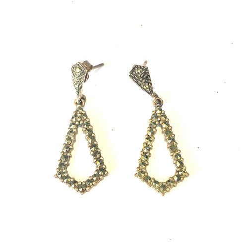 Pointed Marcasite Earrings