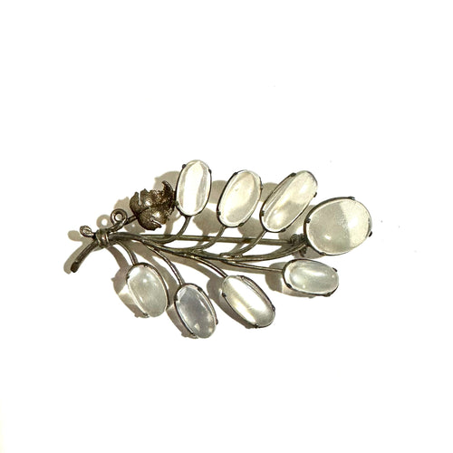 Sterling Silver Moonstone Brooch