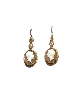 9ct Gold Cameo Earrings