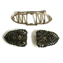 Vintage Sterling Silver Marcasite Dress Clip Brooch