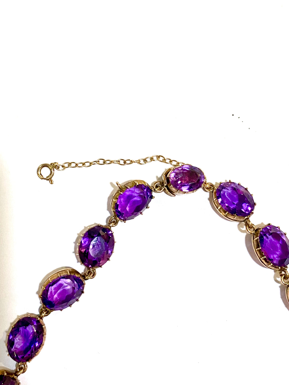 Antique Amethyst Necklace Rose Gold