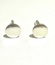 Plain Silver Circle Cufflinks