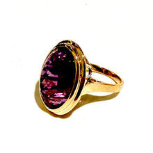 9ct Rose Gold 45ctw Oval Faceted Amethyst Ring
