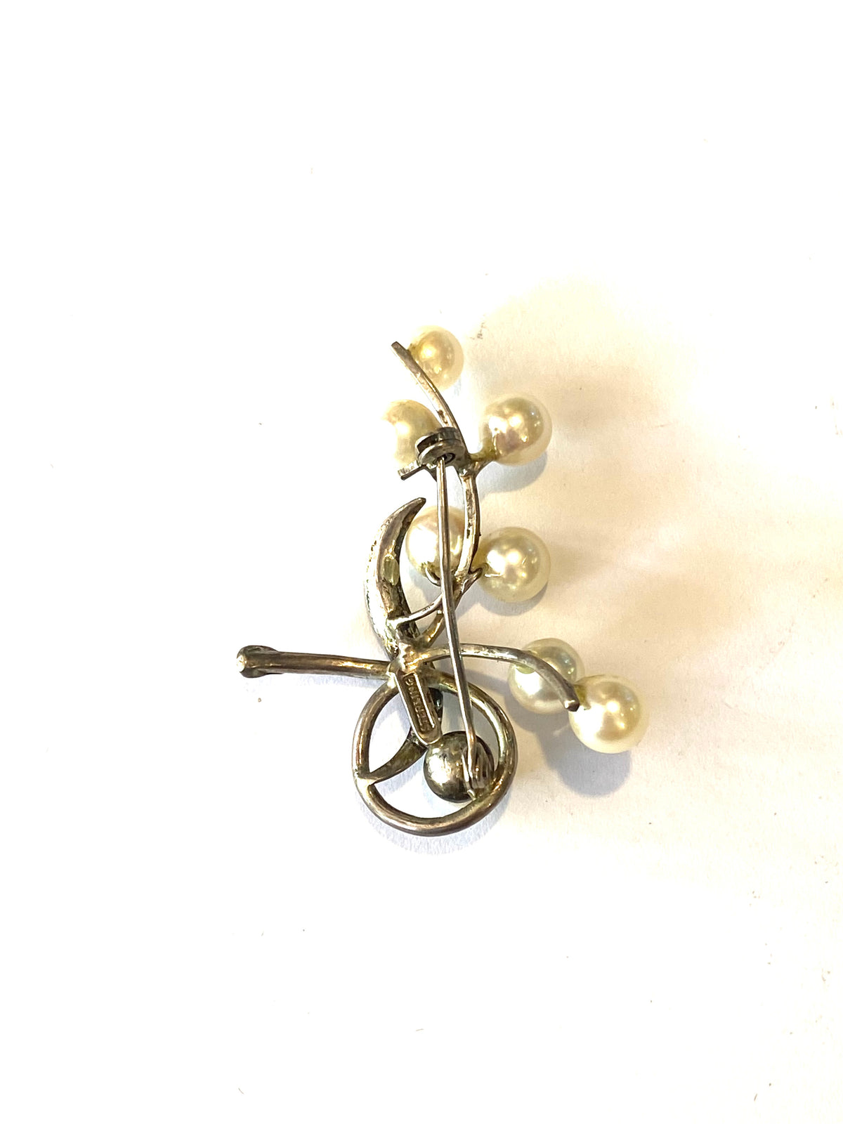 Pearl and Sterling Silver Brooch