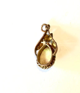 Antique 9ct Gold Solid Opal Dorothy Wager Pendant