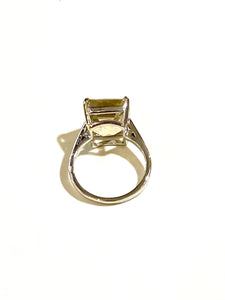 9ct White Gold Citrine Ring