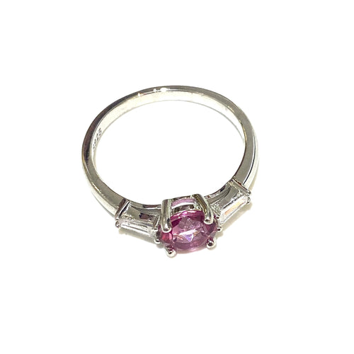 Sterling Silver Pink Tourmaline Ring