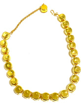 Yellow Vintage Swarovski Crystal Necklace
