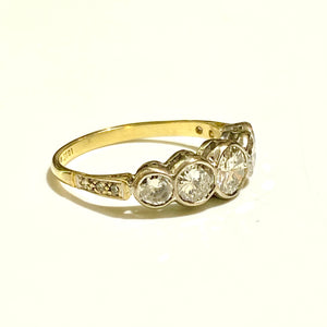 18ct Yellow Gold Diamond Bridge Ring