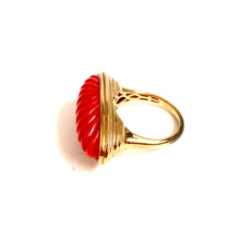 9ct Yellow Gold Coral Ring