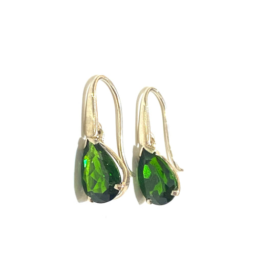 Sterling Silver Chrome Diopside Earrings