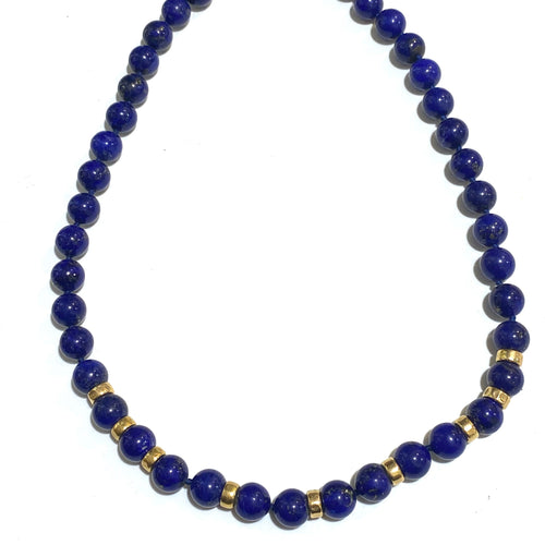 9ct Gold Lapis Lazuli Necklace