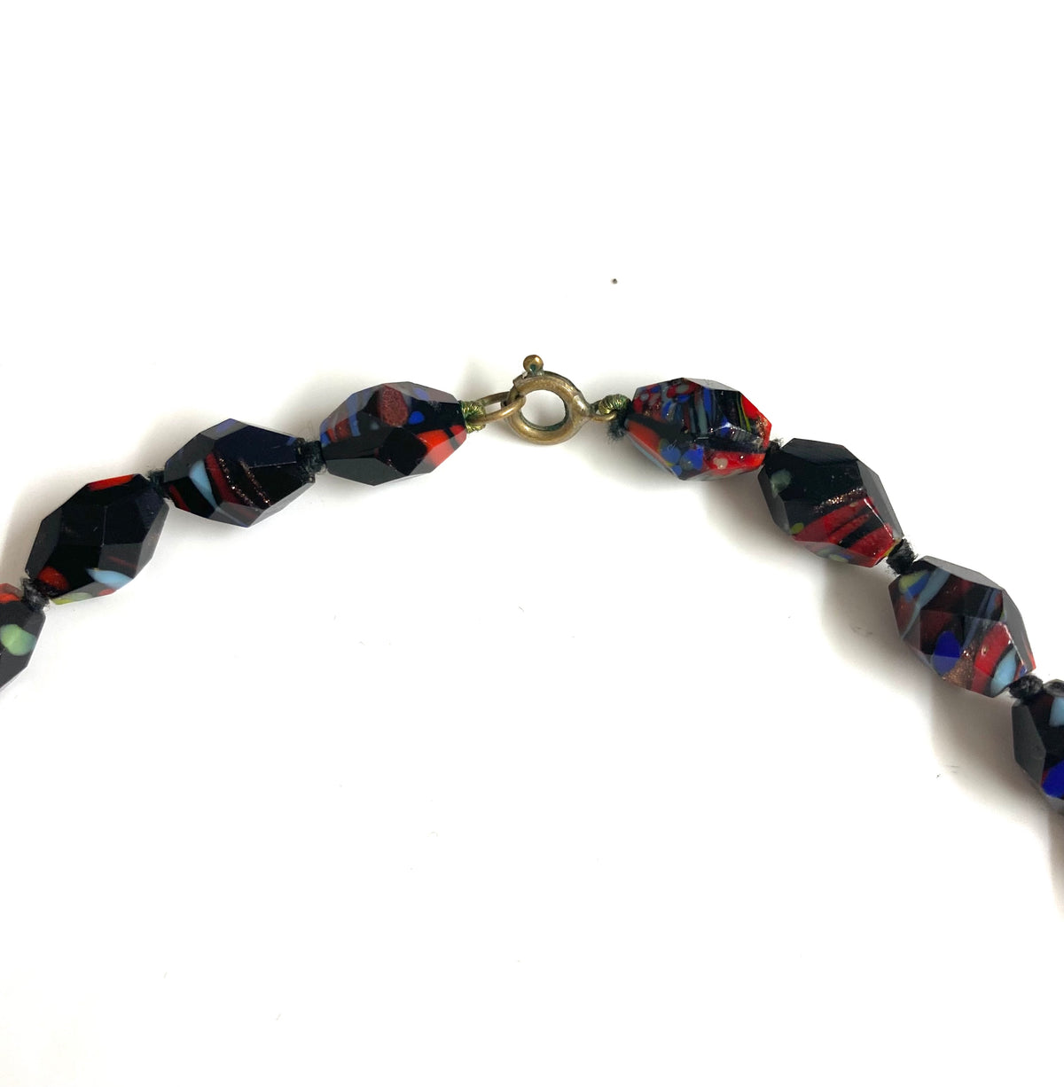 Vintage Italian Faceted Glass Beaded Necklace