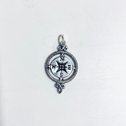 Sterling Silver Compass Pendant