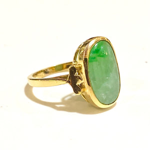 9ct Yellow Gold Jadeite Ring