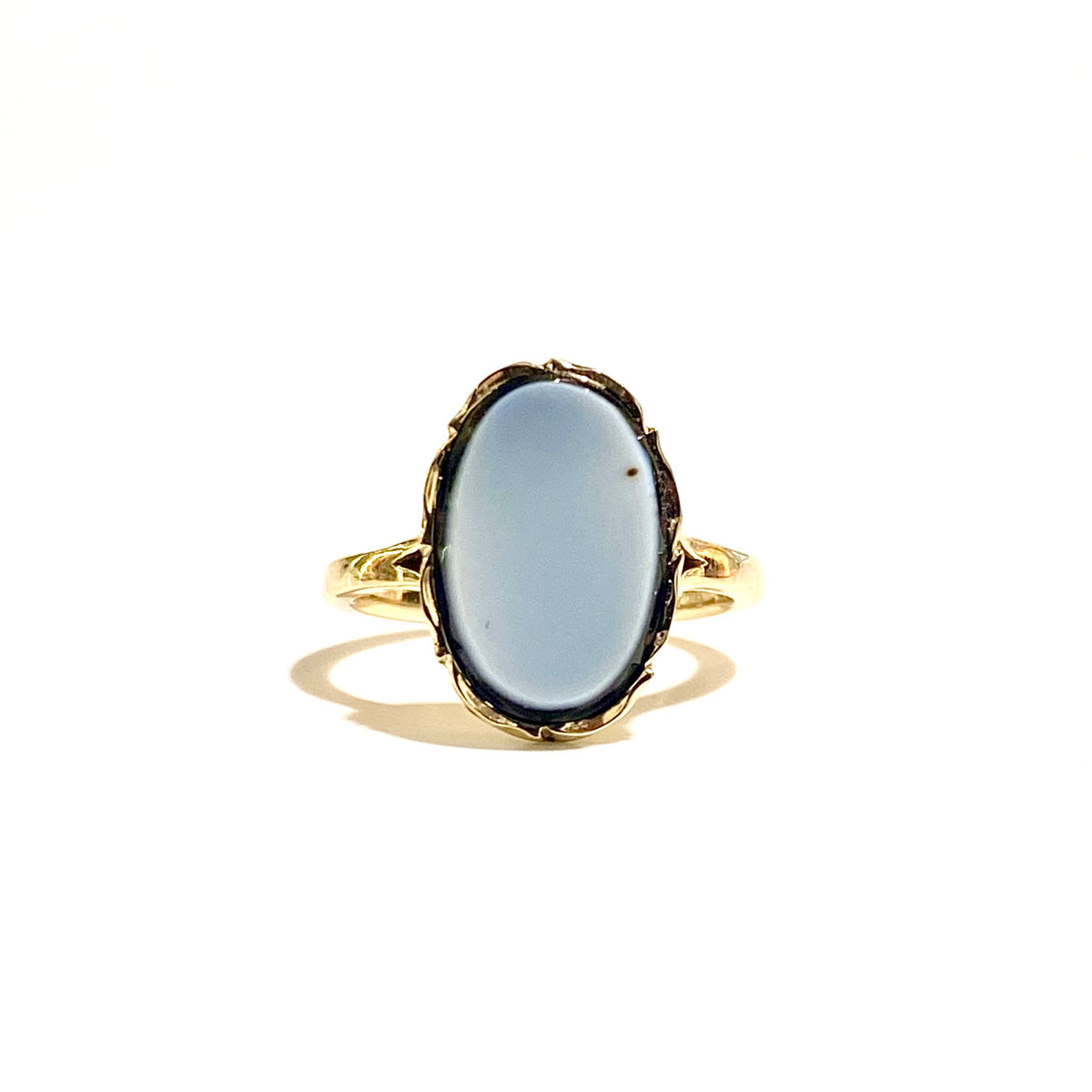 9ct Yellow Gold Agate Ring