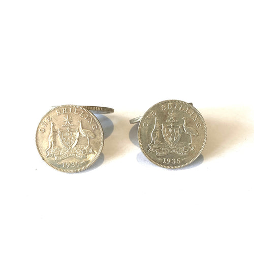 1935 Australian Shilling Cufflinks