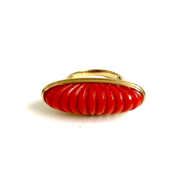 9ct Yellow Gold Coral Ring