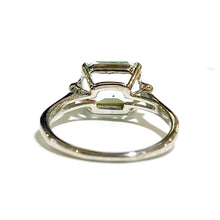 9ct White Gold 4.2ctw Aquamarine and Diamond Ring