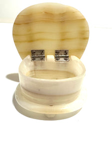 Alabaster Lidded Jewellery Box