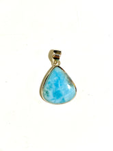 Larimar Triangle Sterling Silver Pendant