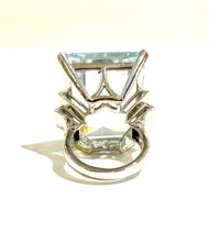 18ct White Gold 70.57ct Aquamarine and Diamond Ring